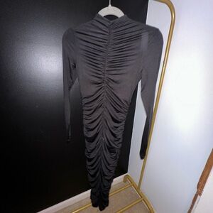 Black High Neck Bodycon Dress